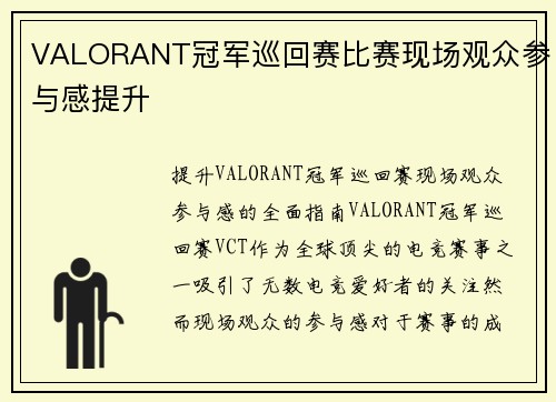 VALORANT冠军巡回赛比赛现场观众参与感提升 VALORANT冠军巡回赛比赛现场观众参与感提升